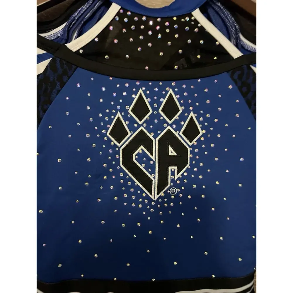 Cheer Athletics All Star Cheer Uniform YL One Piece Bling Rebel Athletic